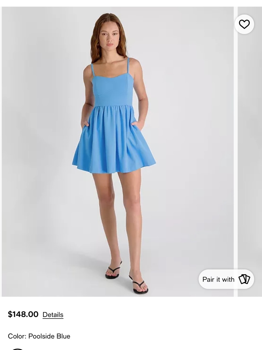 French Connection Poolside Blue
Women's Sweetheart Neck Mini Dress